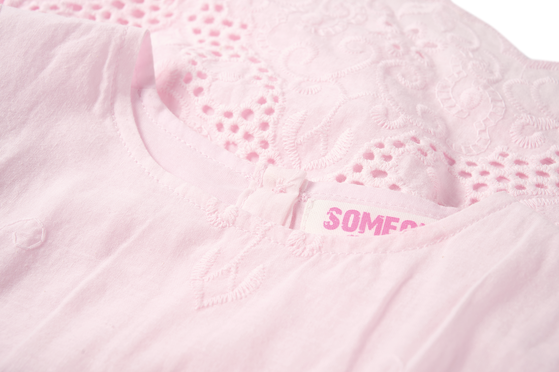 Someone Tunika mit Lochstickerei - Soft Pink