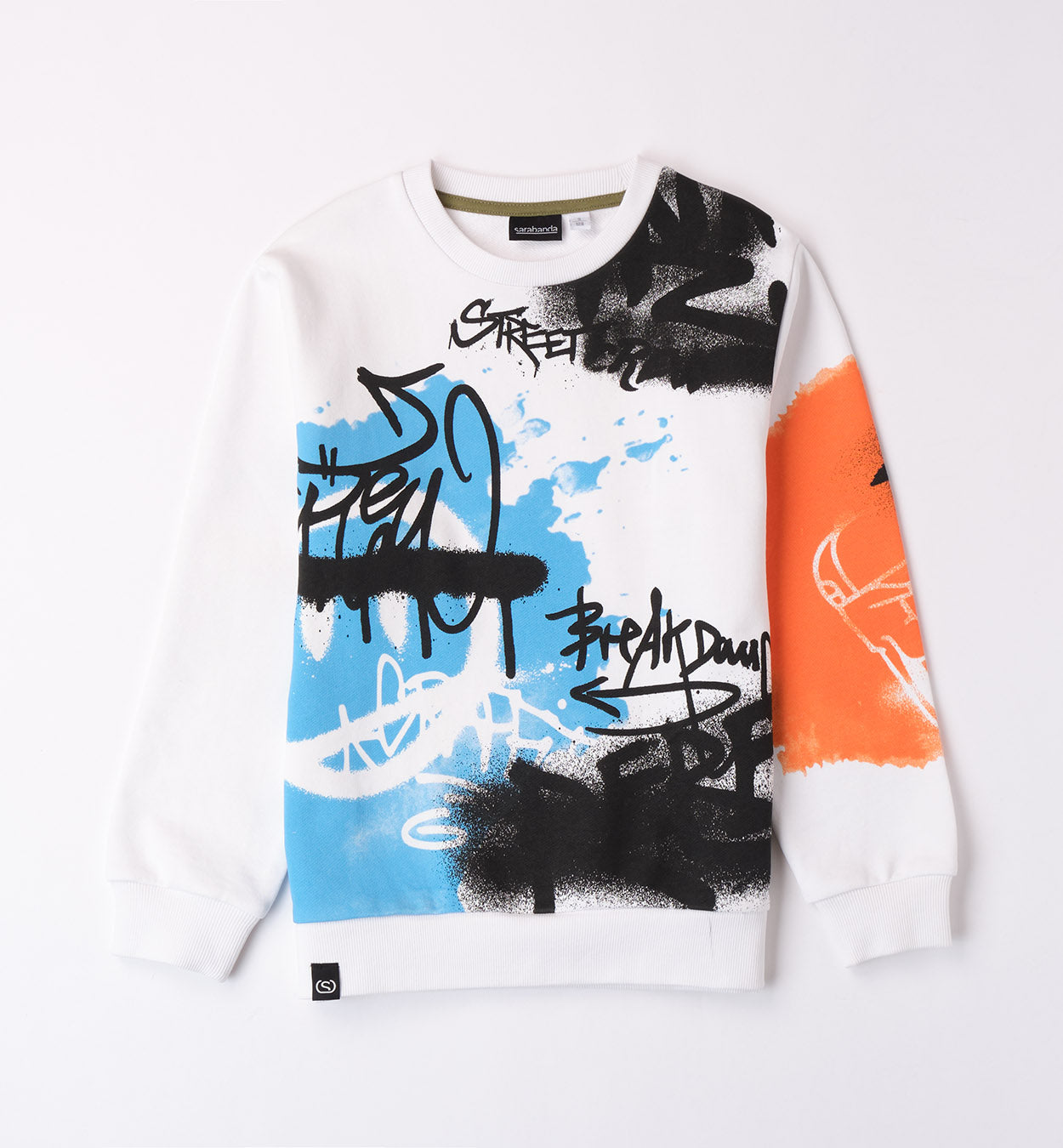 Sarabanda "Sweatshirt" gemustert - Weiss Bunt