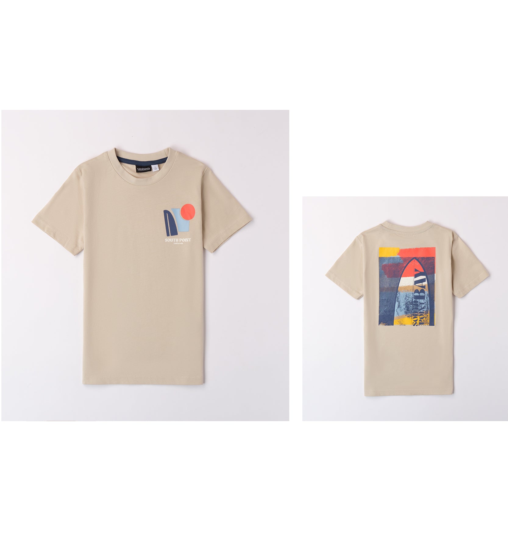 Sarabanda "T-Shirt" mit Rücken-Druck - Beige