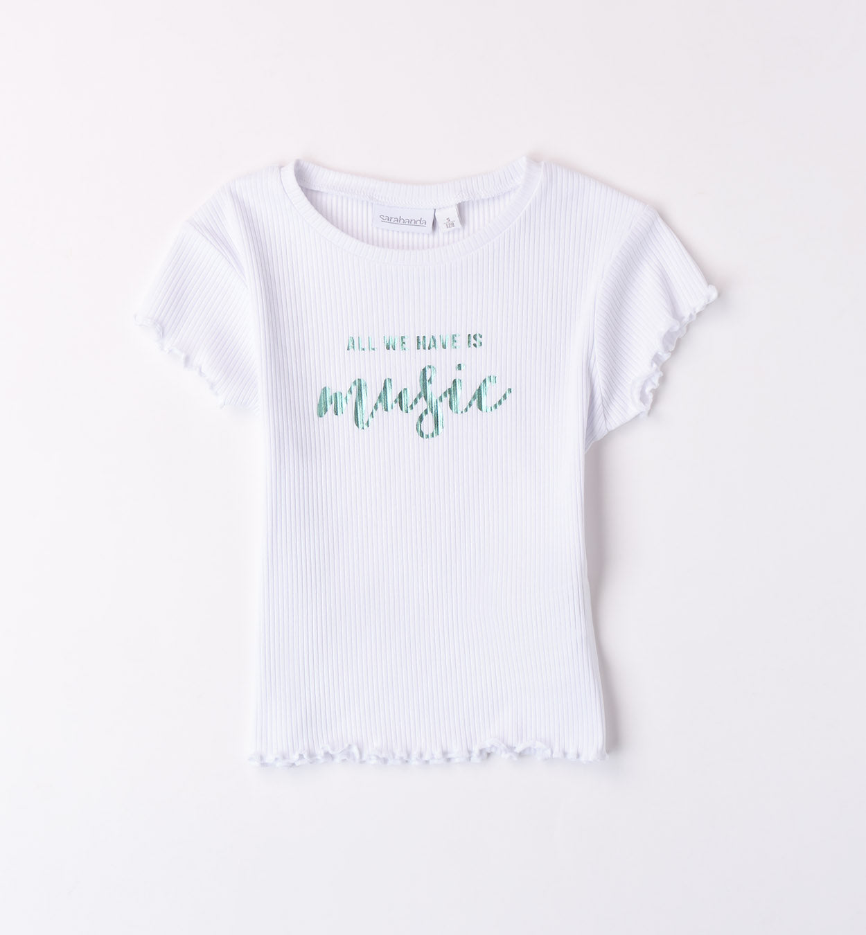 Sarabanda "T-Shirt" mit Music Druck - Weiss