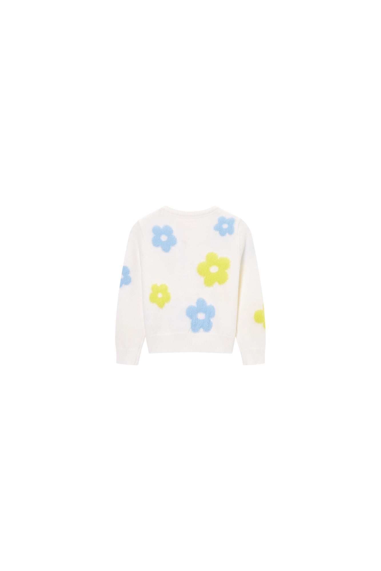 Someone "Pullover" mit Blumenbeflockung - Ecru