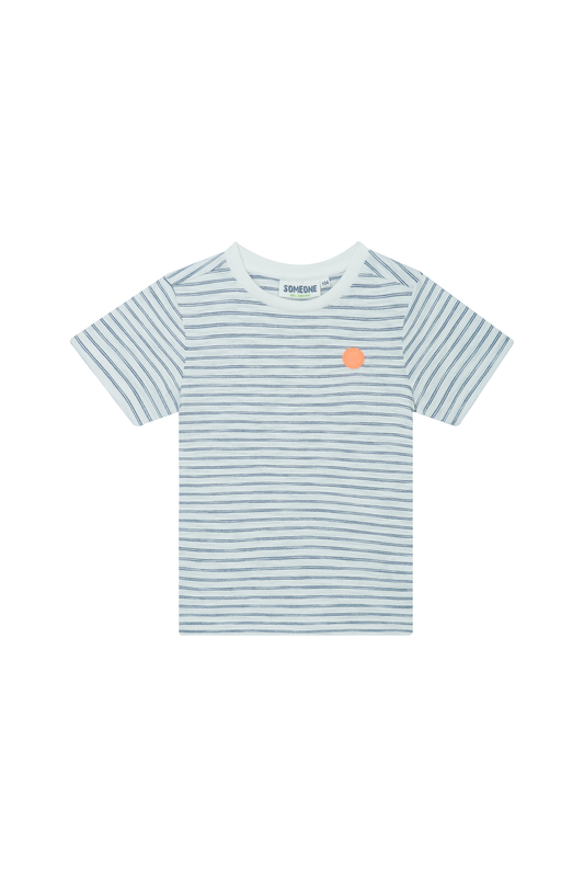 Someone T-Shirt Bone, gestreift - Ecru