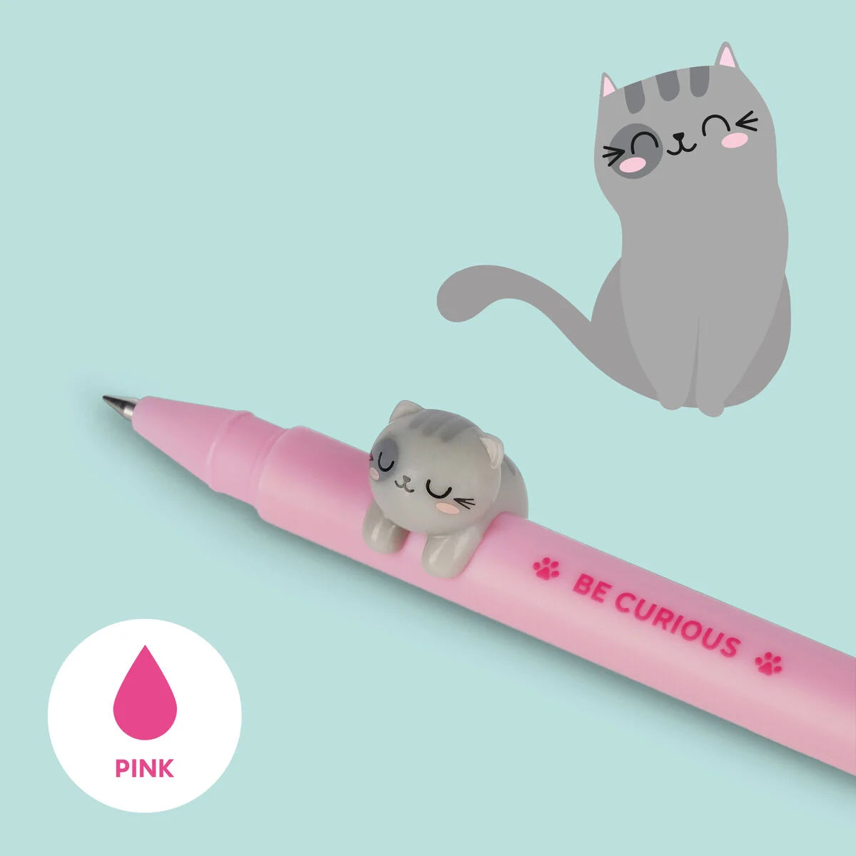 Gelstift mit Deko-Tierchen Kitty „Be Curious“ - Lovely Friends