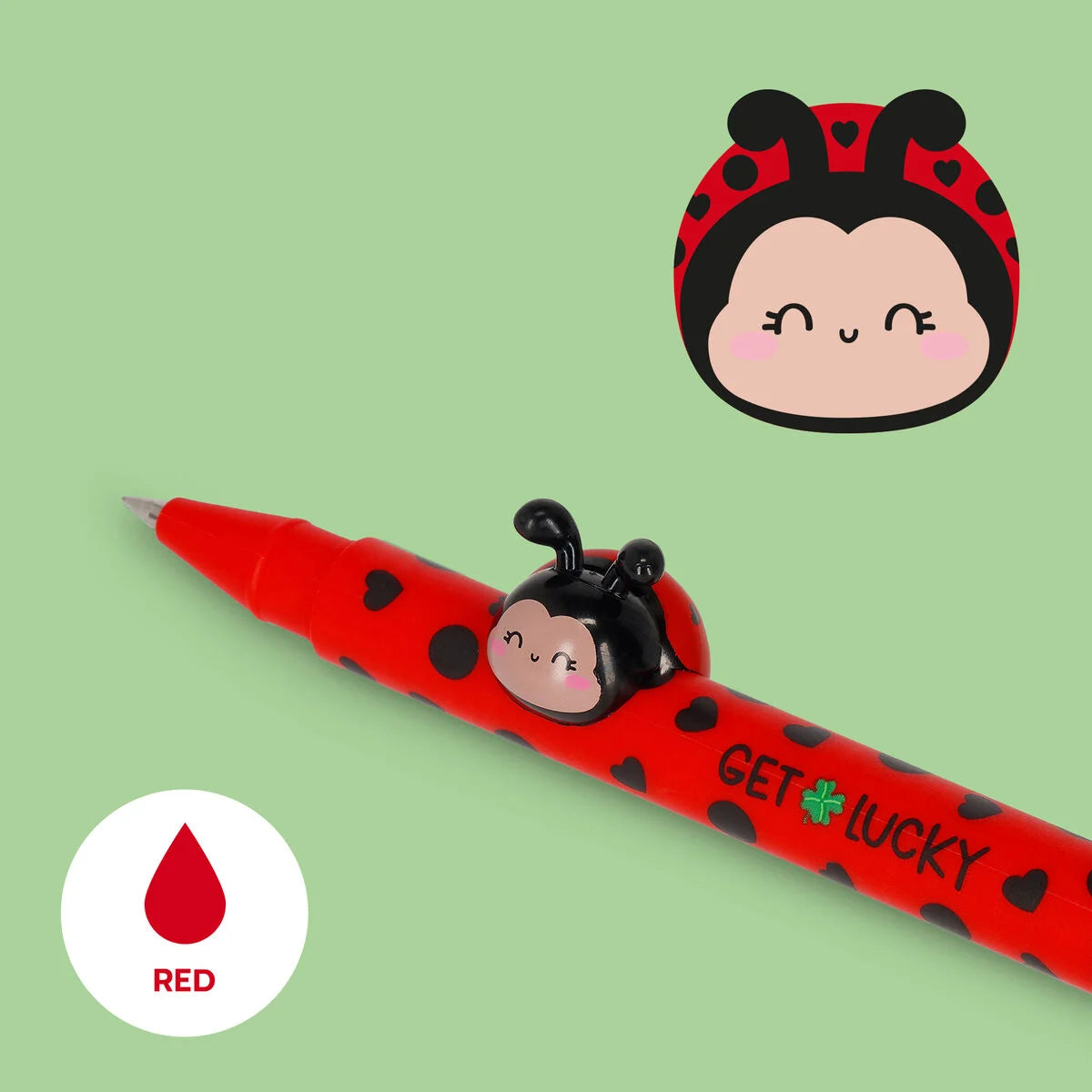 Legami Gelstift mit Deko-Tierchen Ladybug „Get Lucky“ - Lovely Friends