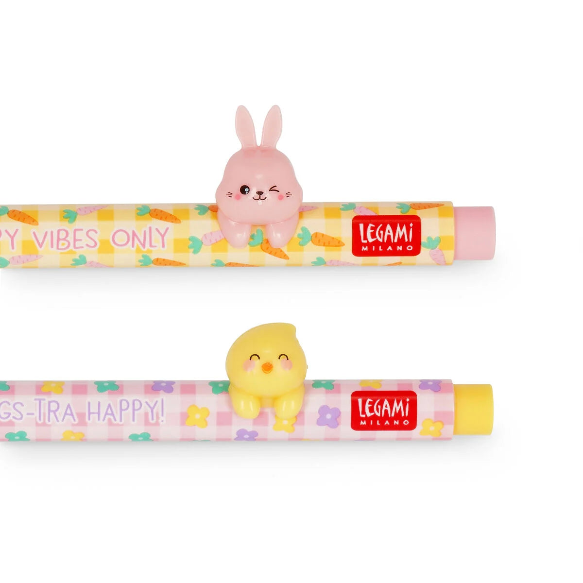 Legami Set aus 2 Gelstiften mit Deko-Tierchen - Lovely Friends - Hoppy Easter