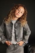 Bild in Galerie-Betrachter laden, Creamie "T-Shirt langarm Rib mit Glitzer-Steinchen" - Light Grey Melange
