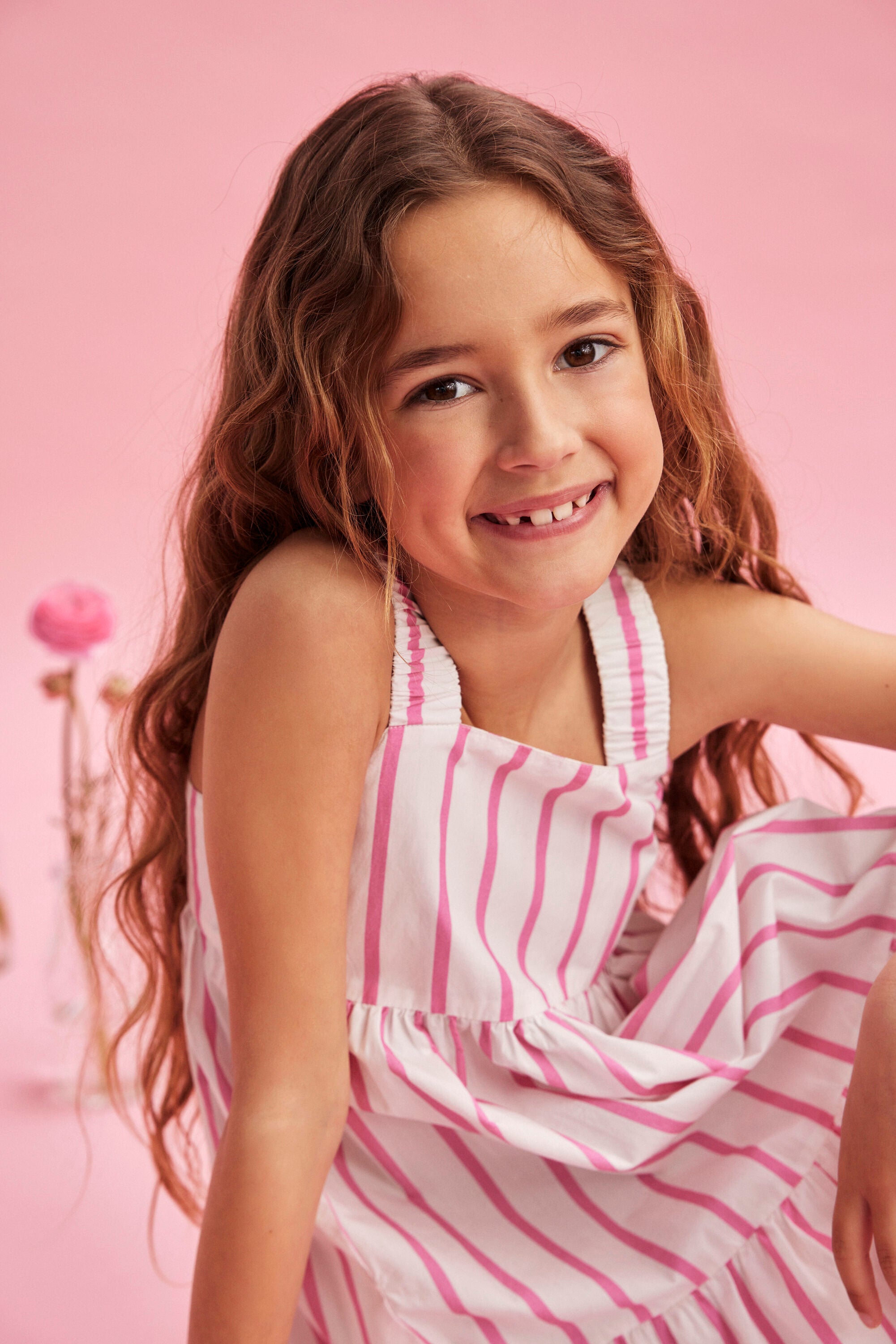 Creamie "Kleid" gestreift und abgeteilter Raffung - Cloud