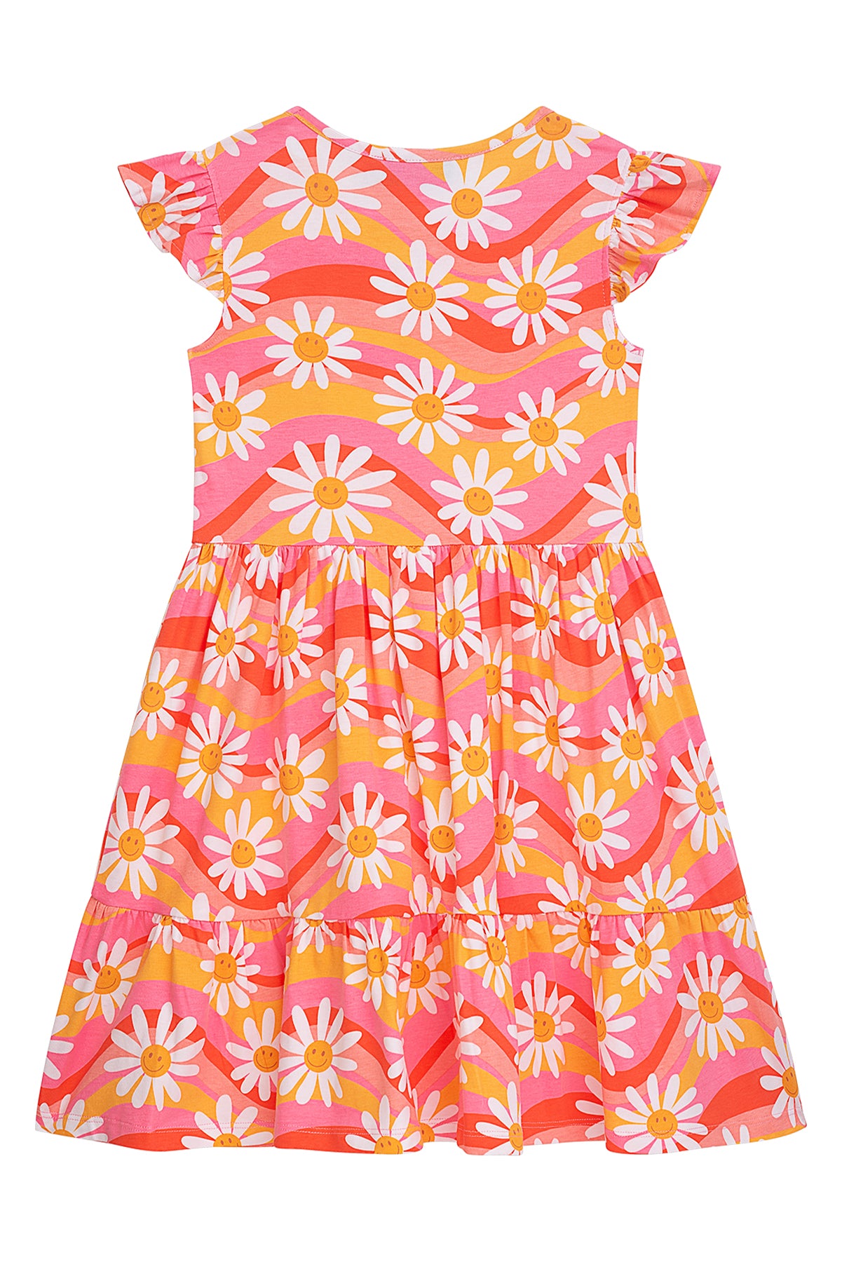 Danamade Kleid Emmy mit einem Allover Druck - Yellow