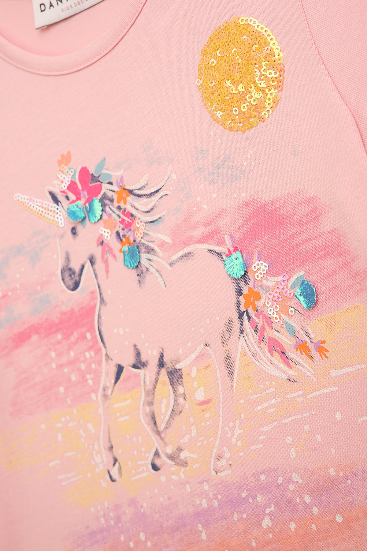 Danamade Kleid Jana mit Tüll und Druck - Rose