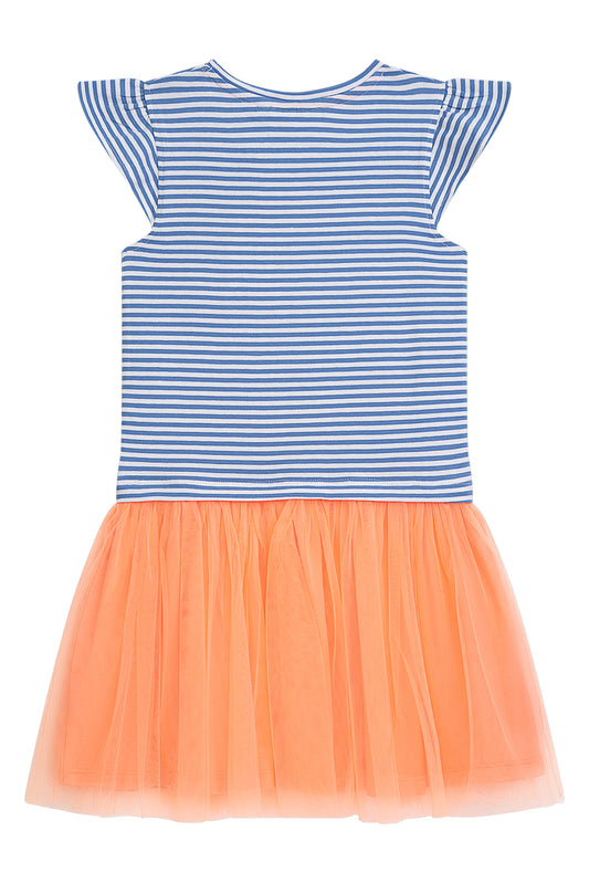 Danamade Kleid Sarah im Maritim Style mit Tüll - Neon Coral