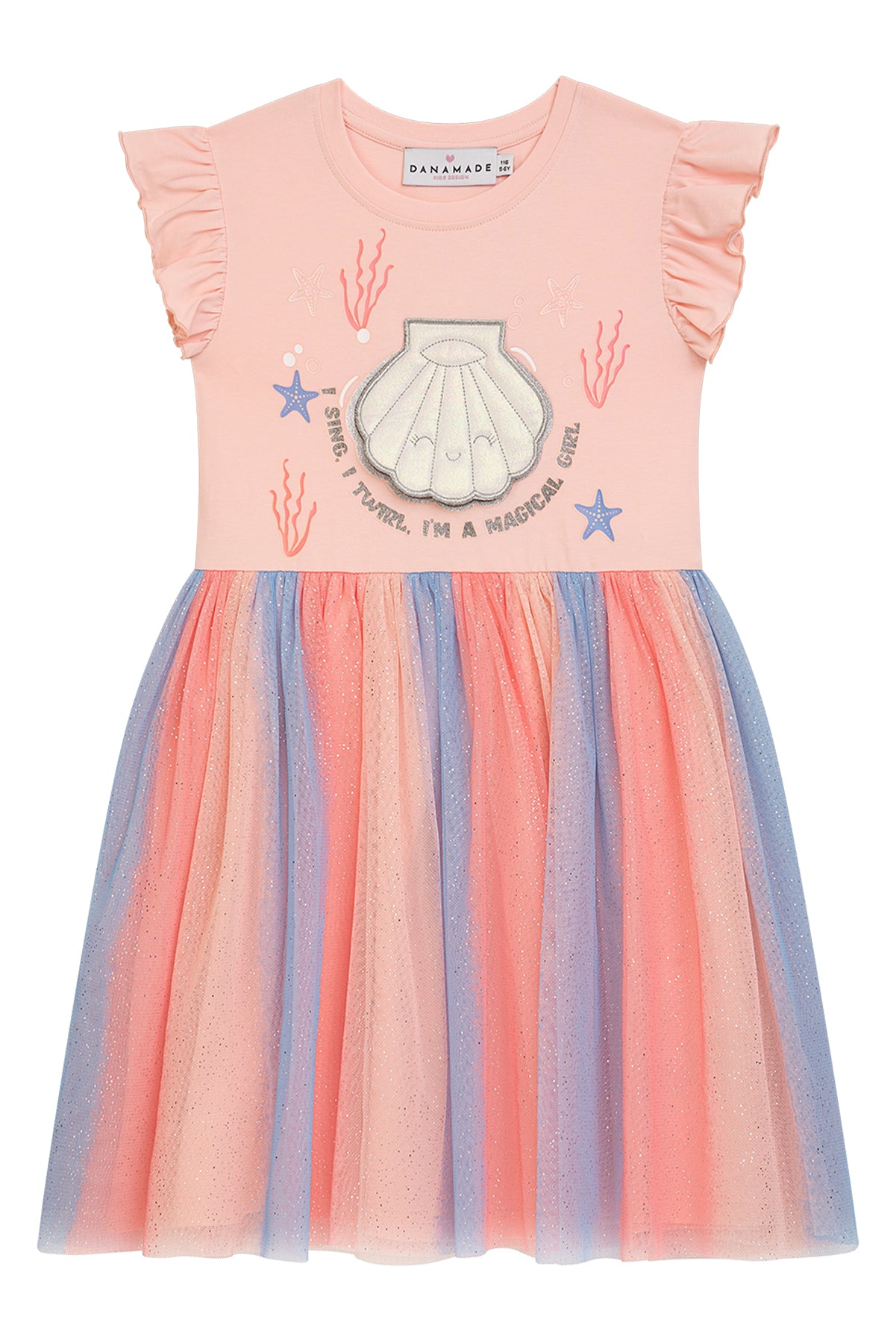 Danamade Kleid Franzi mit Tüll - Peach