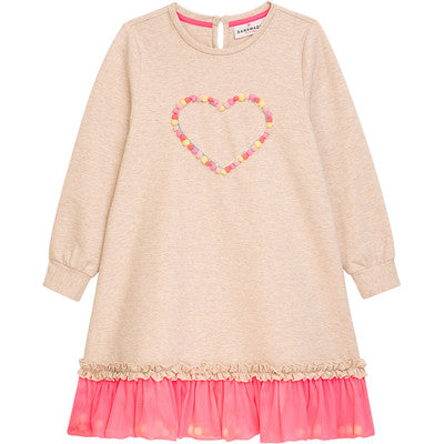 Danamade "Kleid Lexy langarm" - Cream/Pink