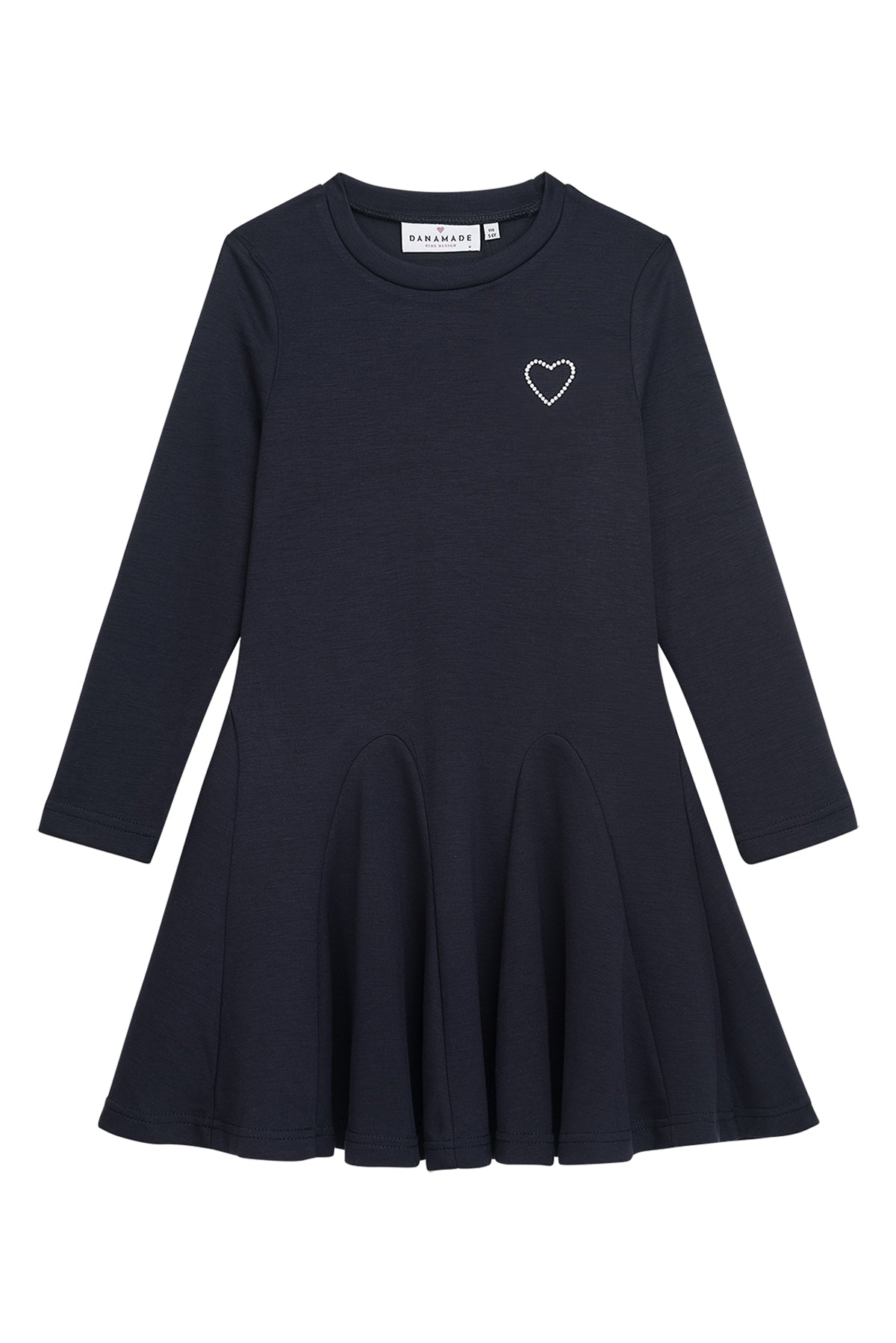 Danamade Kleid langarm mit kleinem Herzchen - Navy