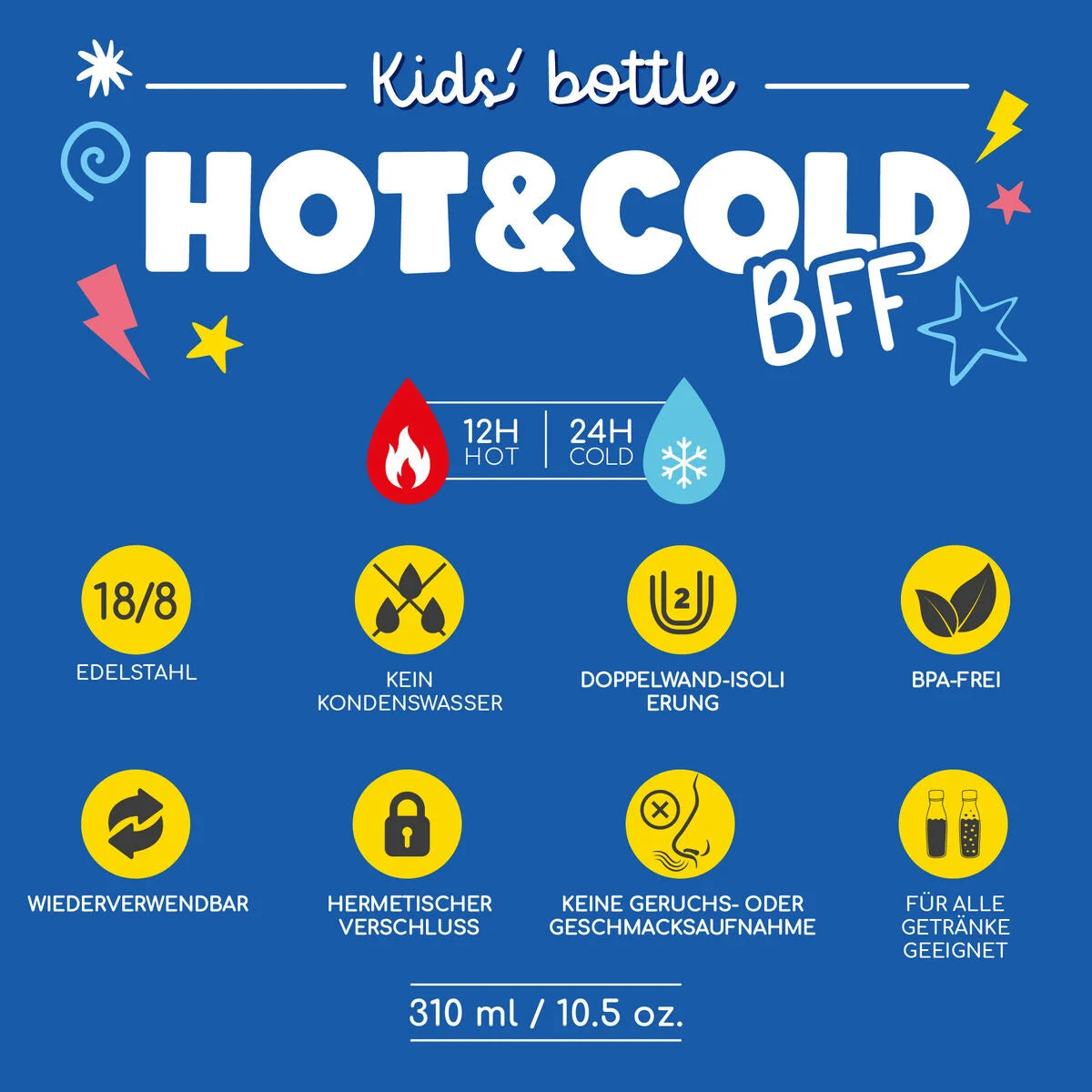 Legami "Thermosflasche für Kinder" - Monster - Hot&Cold BFF