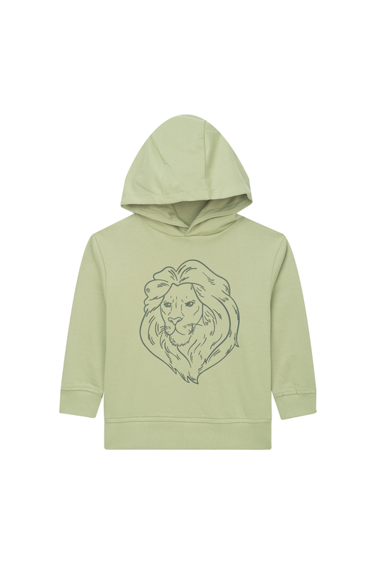 Someone "Sweatshirt" mit Kapuze und Löwenkopf - Khaki