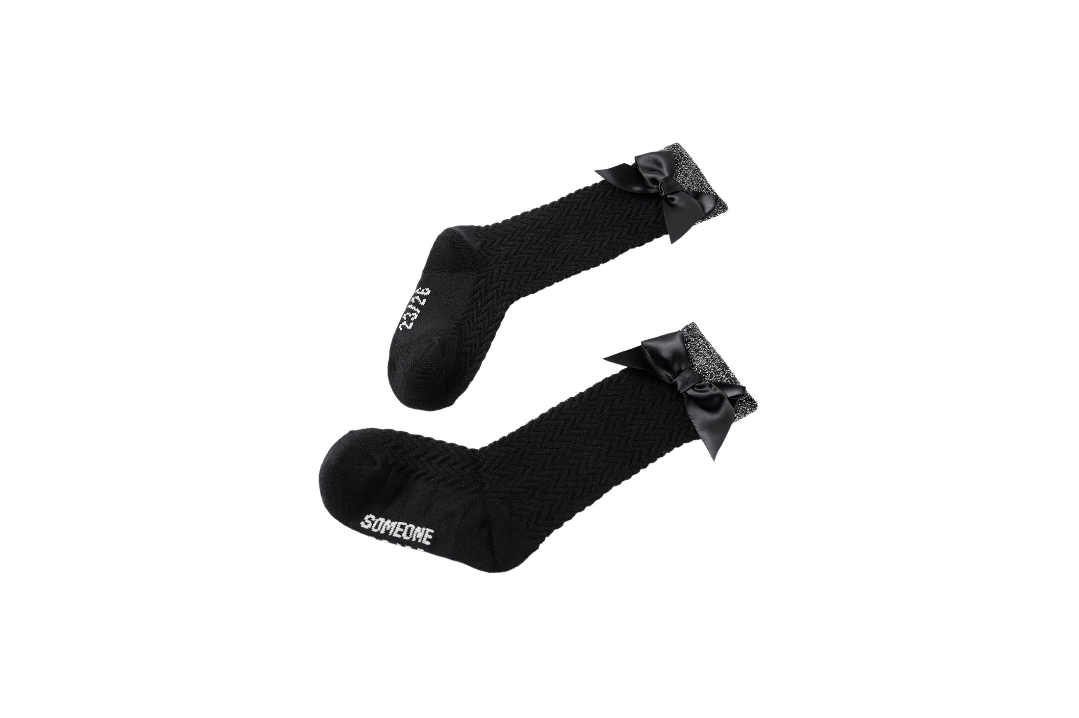 Someone "Socken" mit Schleife und Glitzer - Black