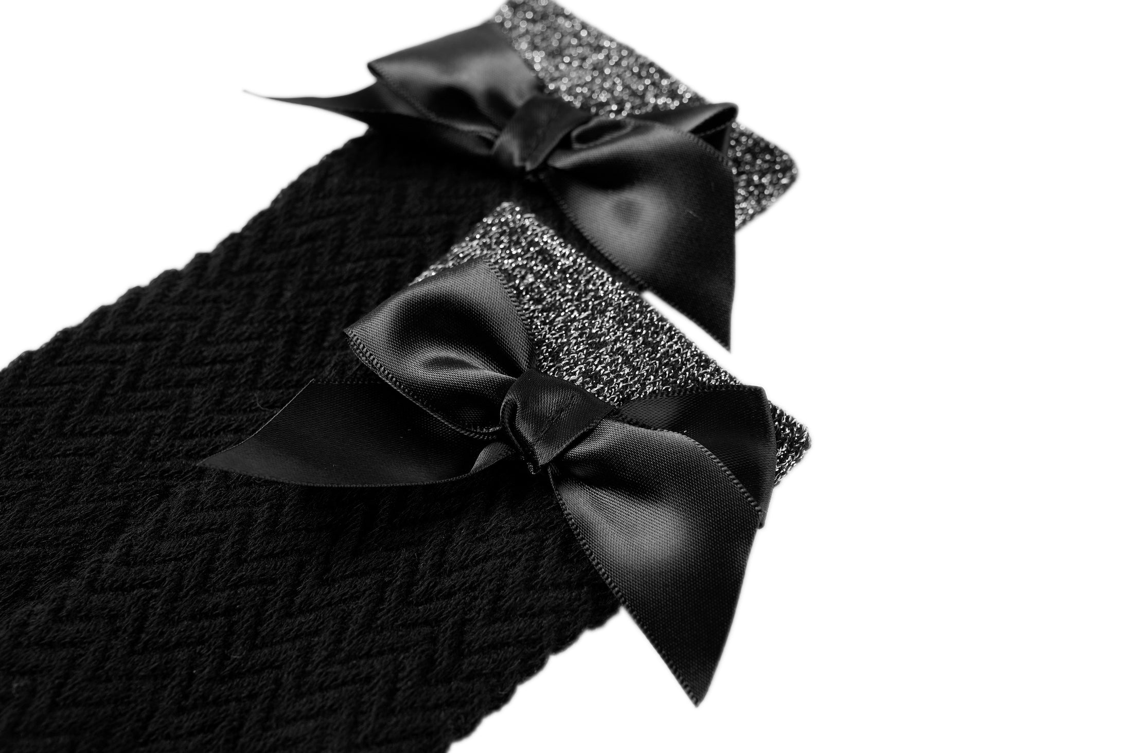 Someone "Socken" mit Schleife und Glitzer - Black
