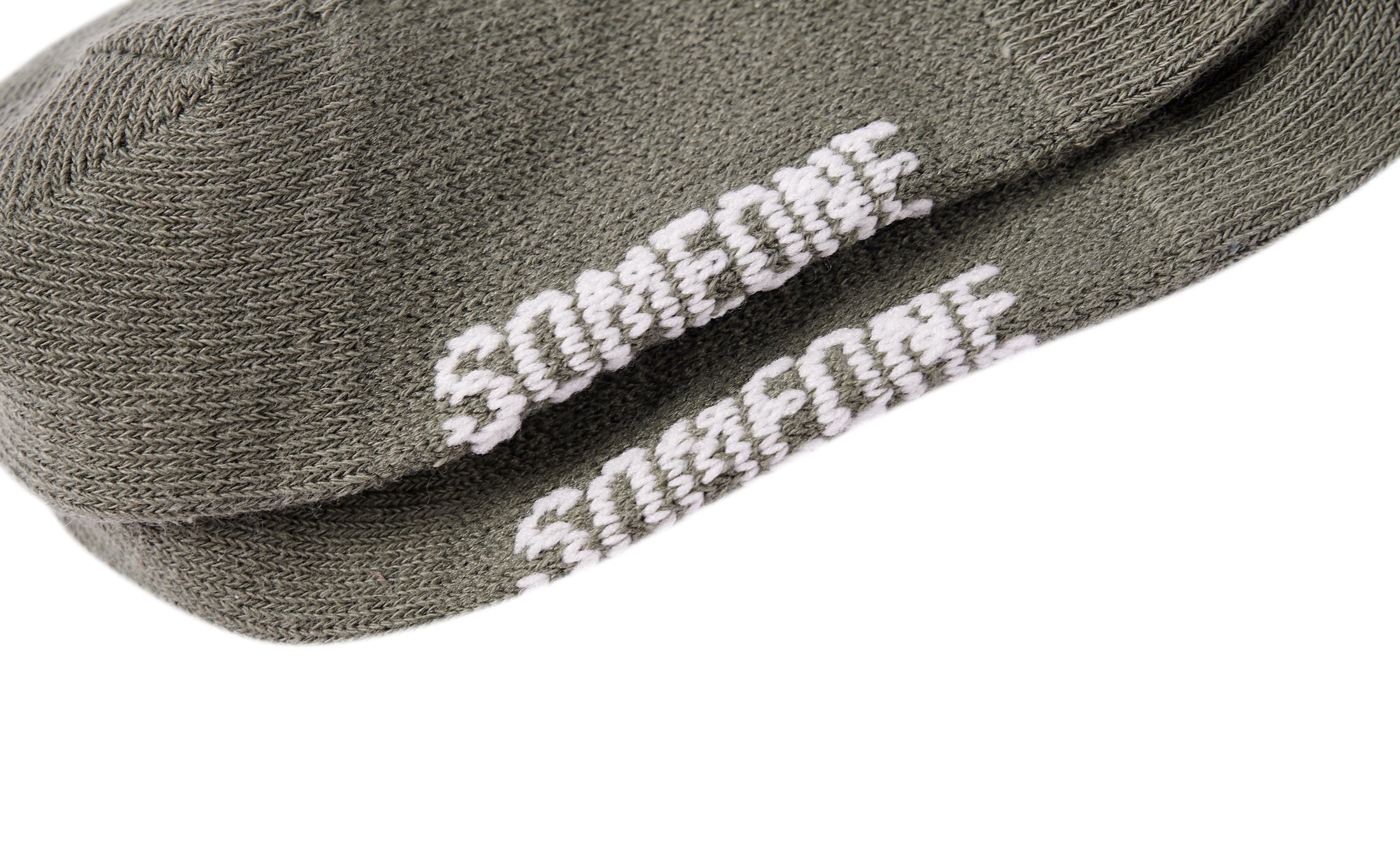 Someone "Socken" mit Schleife und Glitzer - Khaki
