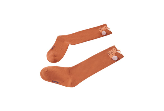 Someone "Socken" mit Häschen und Plömmel - Cognac