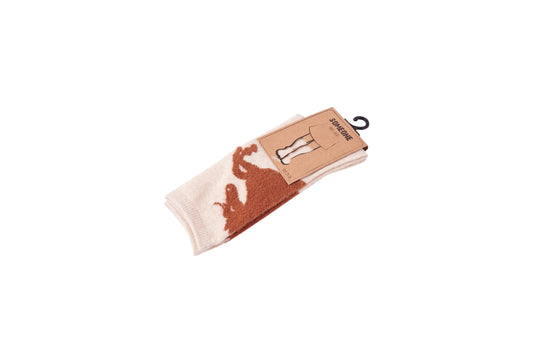 Someone "Socken" mit Einhorn - Beige Melange