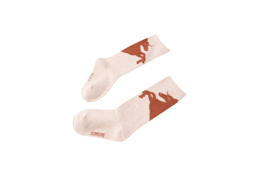 Someone "Socken" mit Einhorn - Beige Melange