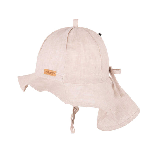 Pure Pure Mütze mit Nackenschutz - Beige