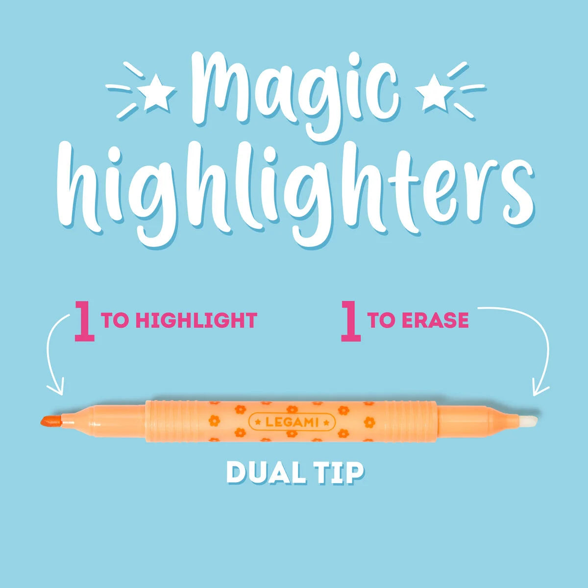 Set mit 6 löschbaren Textmarkern - Magic Highlighters