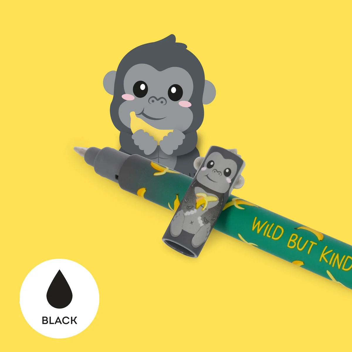 Legami Löschbarer Stift Gorilla „Wild but Kind“ - Erasable Pen