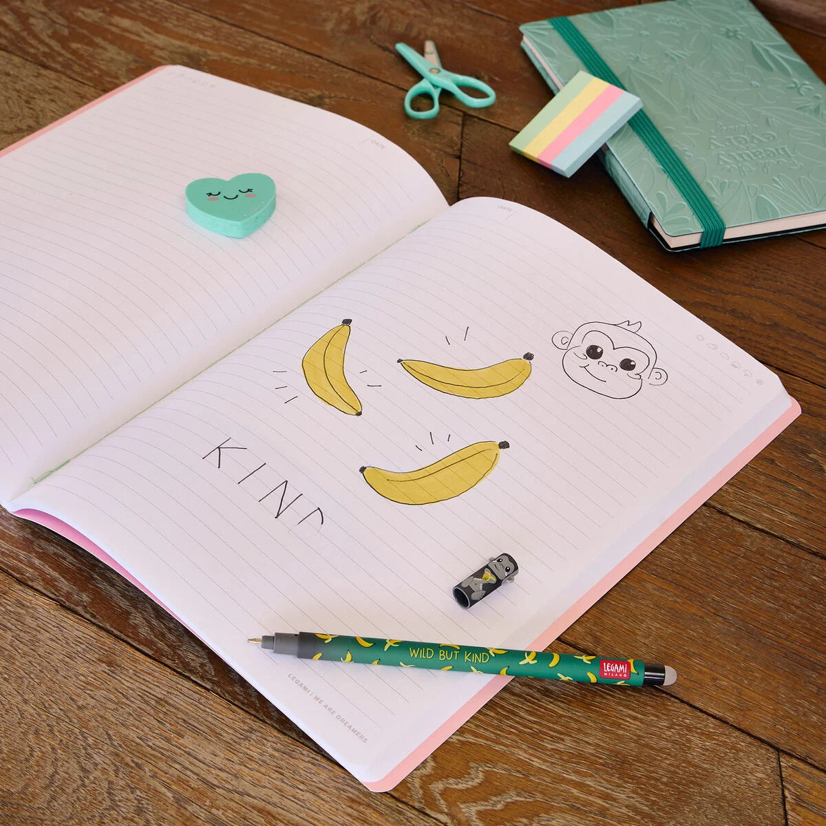 Legami Löschbarer Stift Gorilla „Wild but Kind“ - Erasable Pen