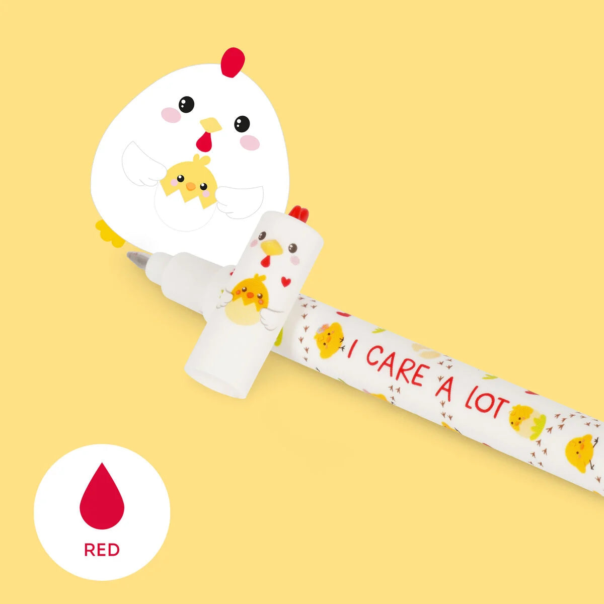 Legami Löschbarer Stift Hen „I Care a Lot“ - Erasable Pen