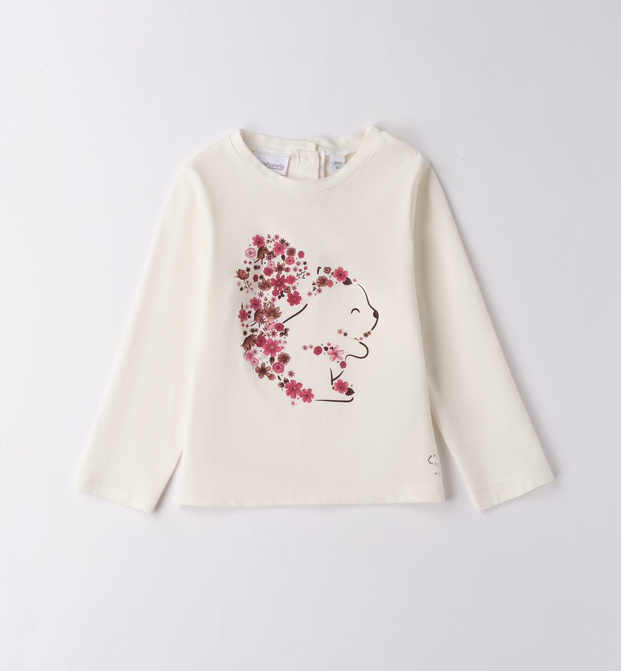 Sarabanda "T-Shirt langarm" mit Eichhörnchen - Creme