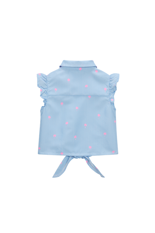 Someone Bluse mit Bindeknoten - Ecru