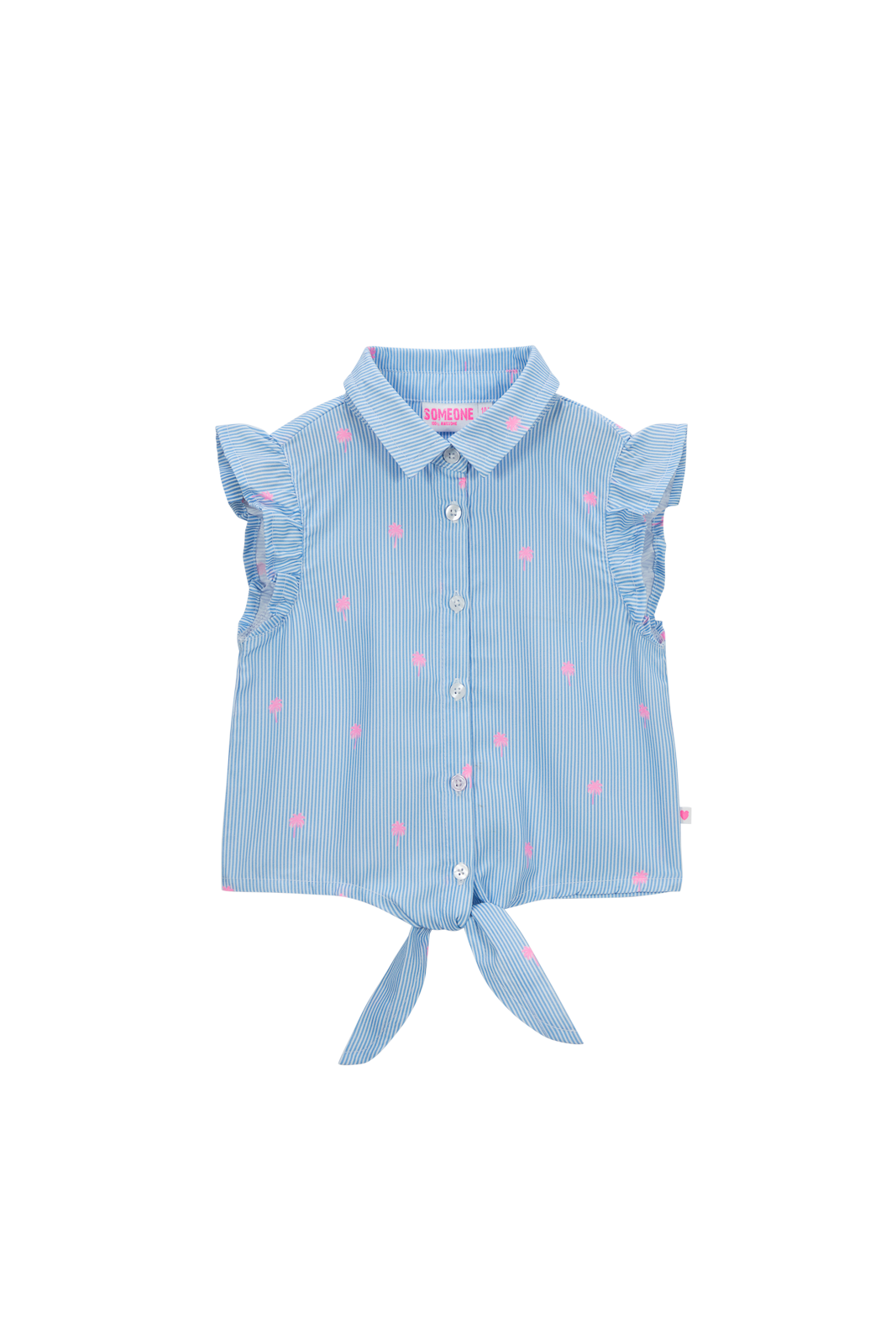 Someone Bluse mit Bindeknoten - Ecru