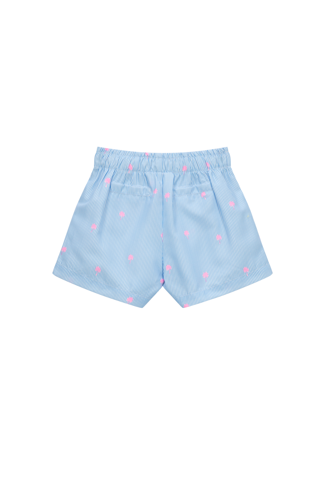 Someone Shorts mit Schleifchen und Palmen Print - Ecru