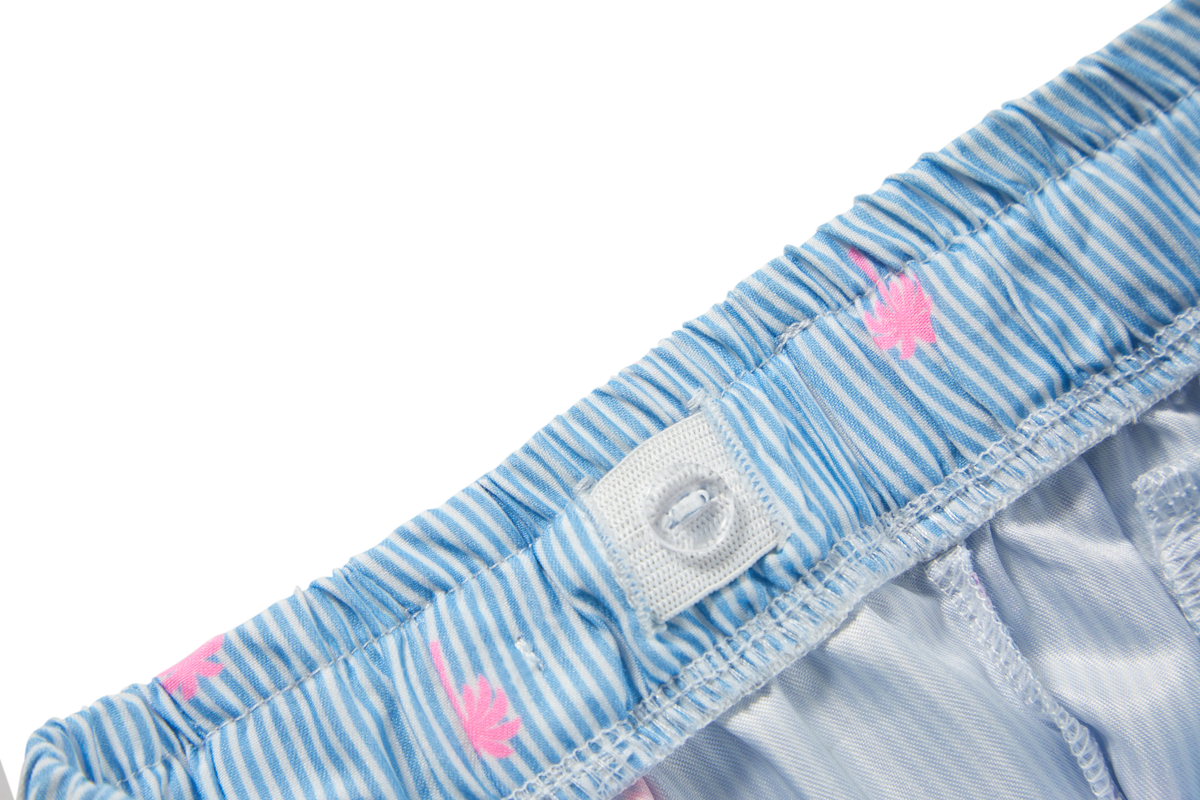 Someone Shorts mit Schleifchen und Palmen Print - Ecru