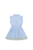 Bild in Galerie-Betrachter laden, Someone Kleid mit Rüschenärmel und Applikation - Medium Blue

