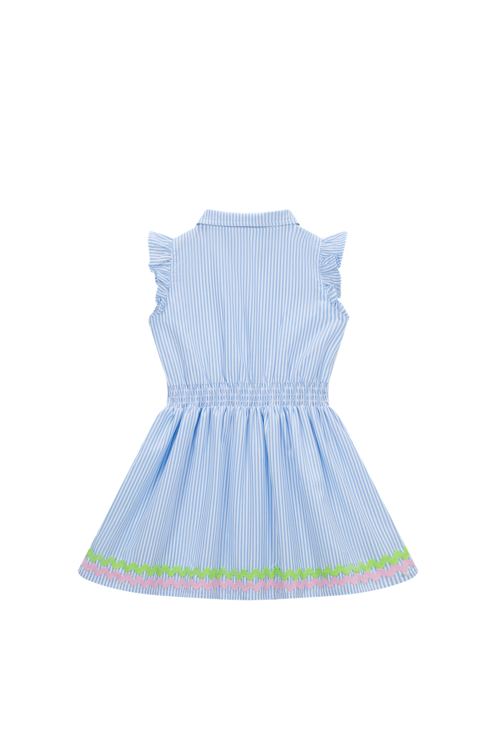 Someone Kleid mit Rüschenärmel und Applikation - Medium Blue