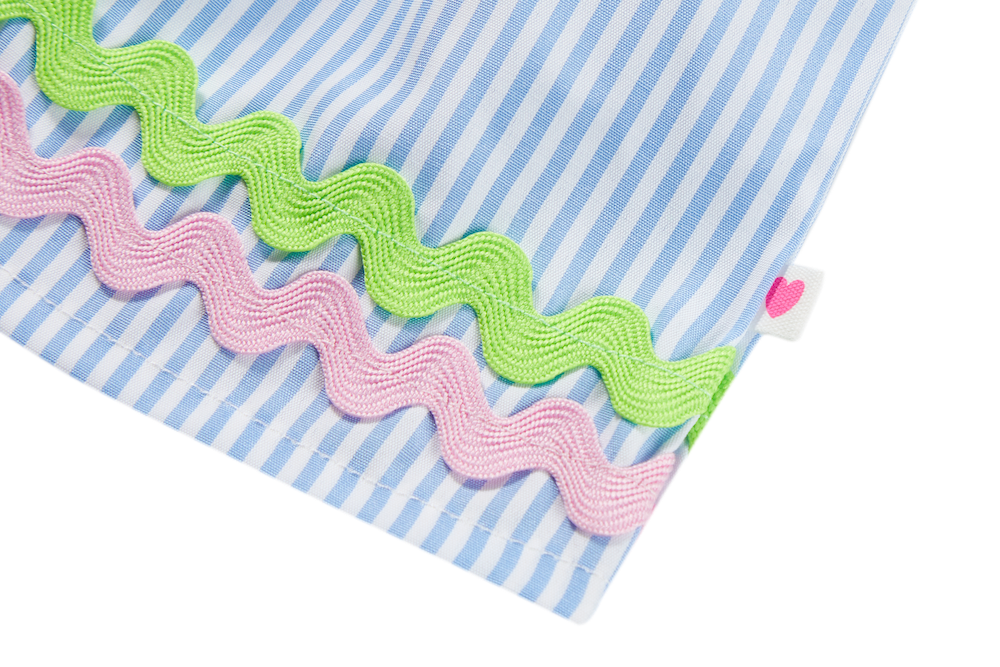 Someone Kleid mit Rüschenärmel und Applikation - Medium Blue