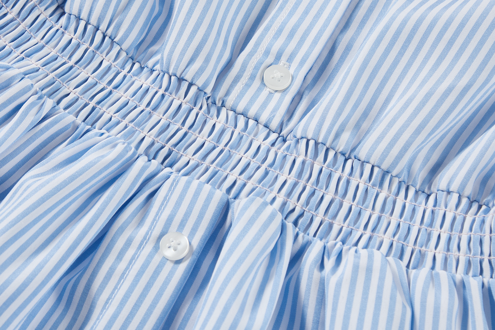Someone Kleid mit Rüschenärmel und Applikation - Medium Blue