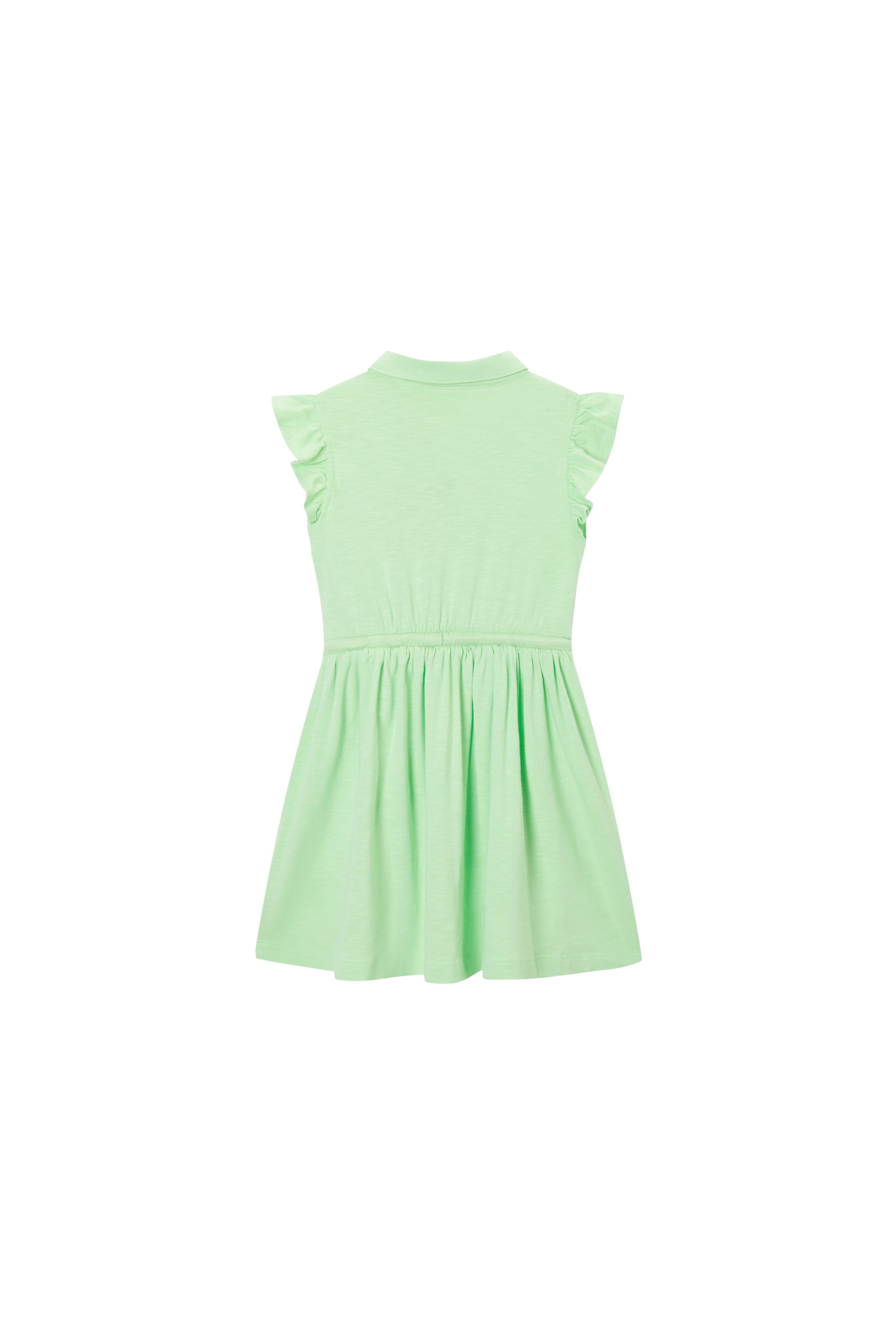Someone "Kleid" mit Flügelärmchen und Knopfleiste - Bright Green