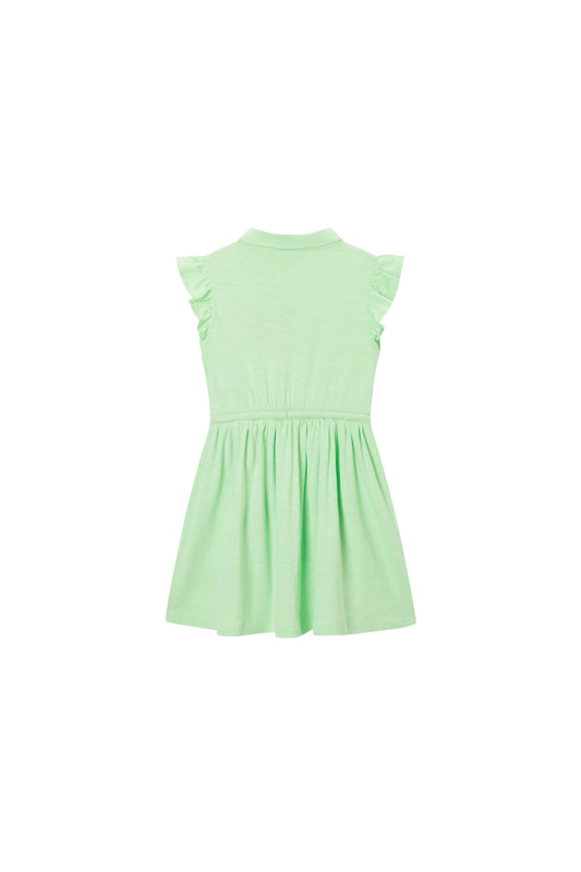 Someone "Kleid" mit Flügelärmchen und Knopfleiste - Bright Green