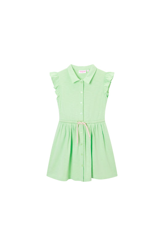 Someone "Kleid" mit Flügelärmchen und Knopfleiste - Bright Green