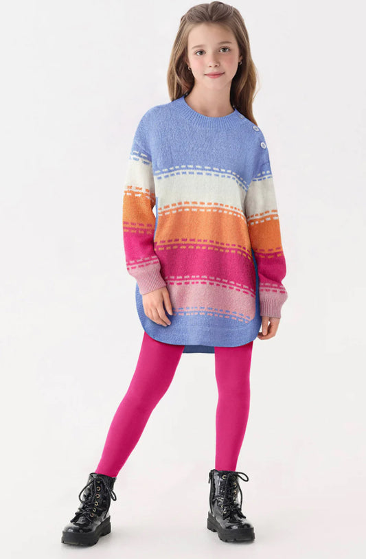 Hatley "Strickpullover" mit auffälligen Maschen - Kornblumenblau