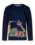 Bild in Galerie-Betrachter laden, Salt & Pepper T-Shirt langarm mit Stick-Applikation - Dark Blue
