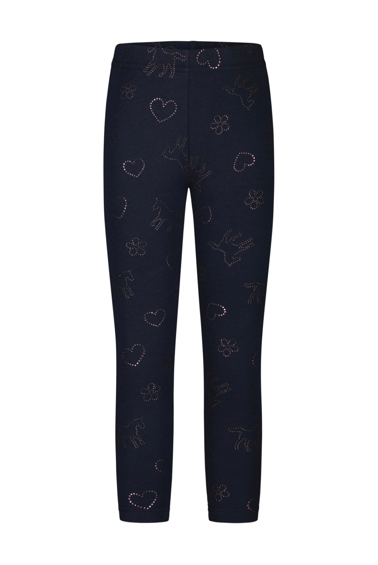 Salt & Pepper Thermo Leggings mit glitzerndem Print - Dark Blue
