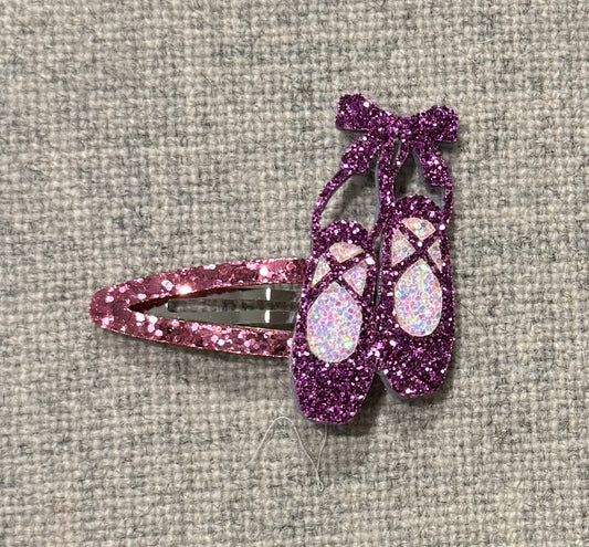 Milk & Soda Haarspange Ballerina mit Glitzer "Lila"