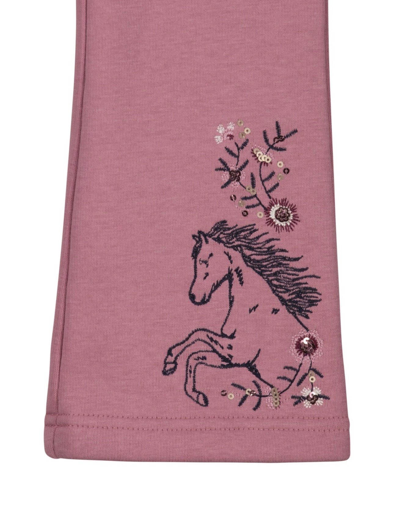 Salt & Pepper Thermo Leggings mit Stickerei - Dark Rose