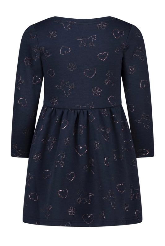 Salt & Pepper Thermo Kleid mit glitzer Print