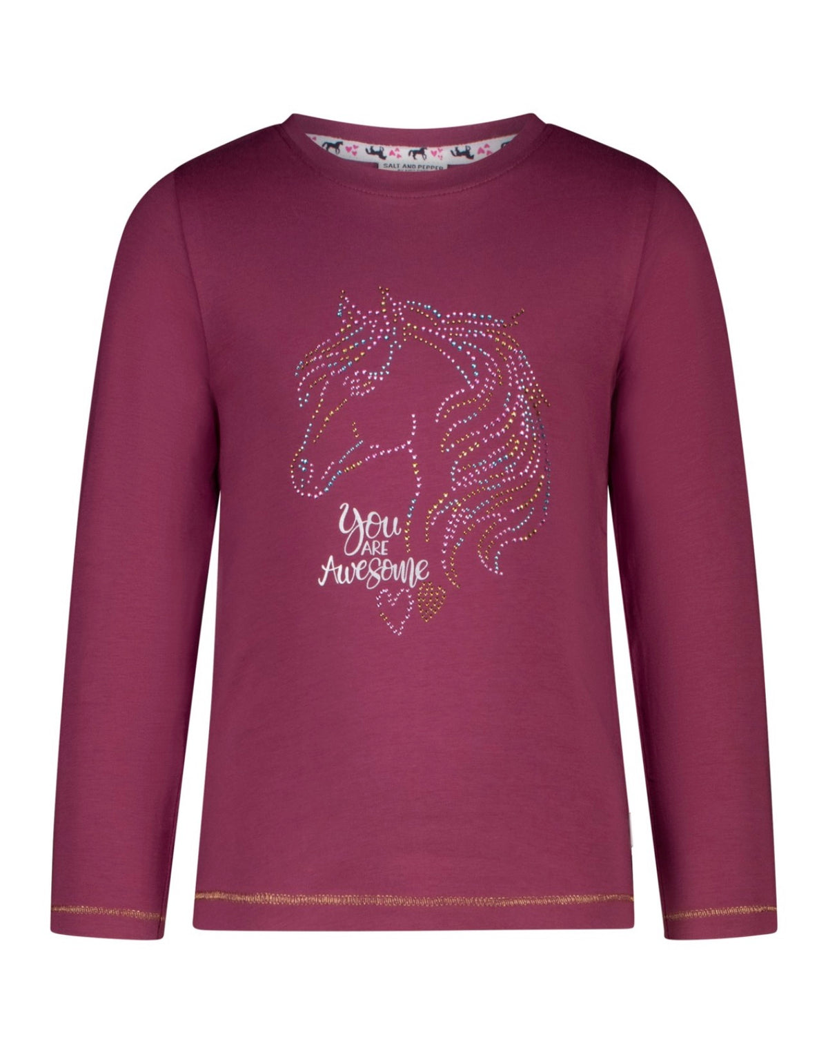 Salt & Pepper Langarmshirt mit Druck - Red