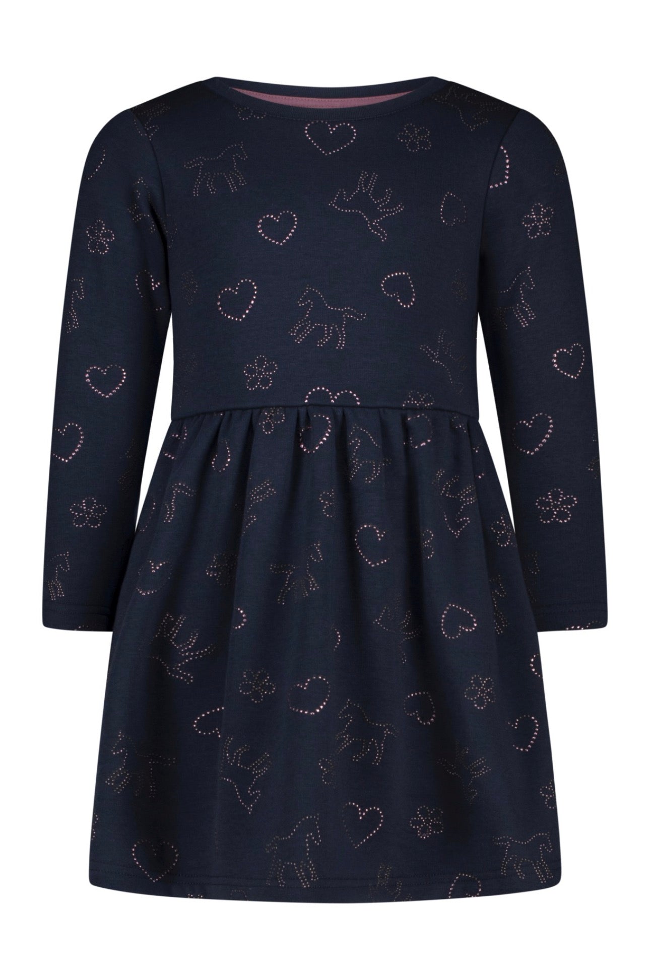 Salt & Pepper Thermo Kleid mit glitzer Print